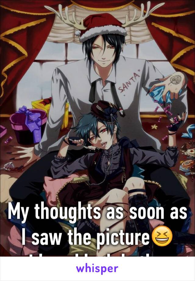 






My thoughts as soon as I saw the picture😆
I love black butler 