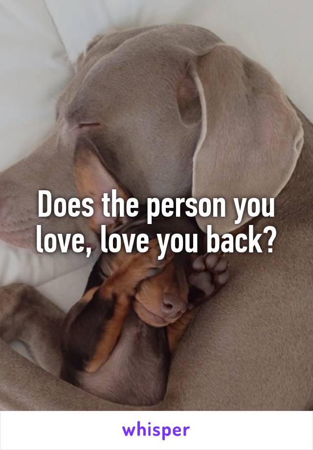 Does the person you love, love you back?
