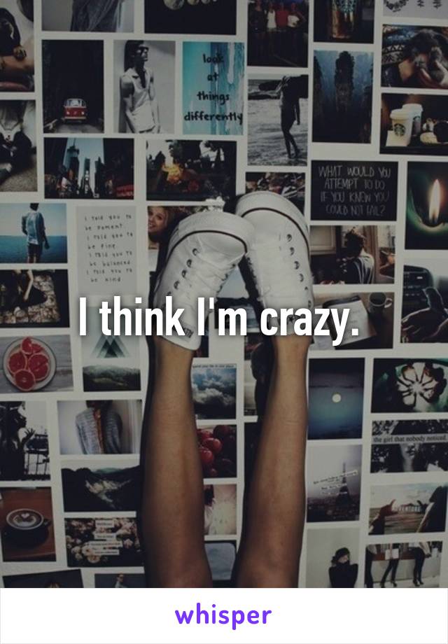 I think I'm crazy. 