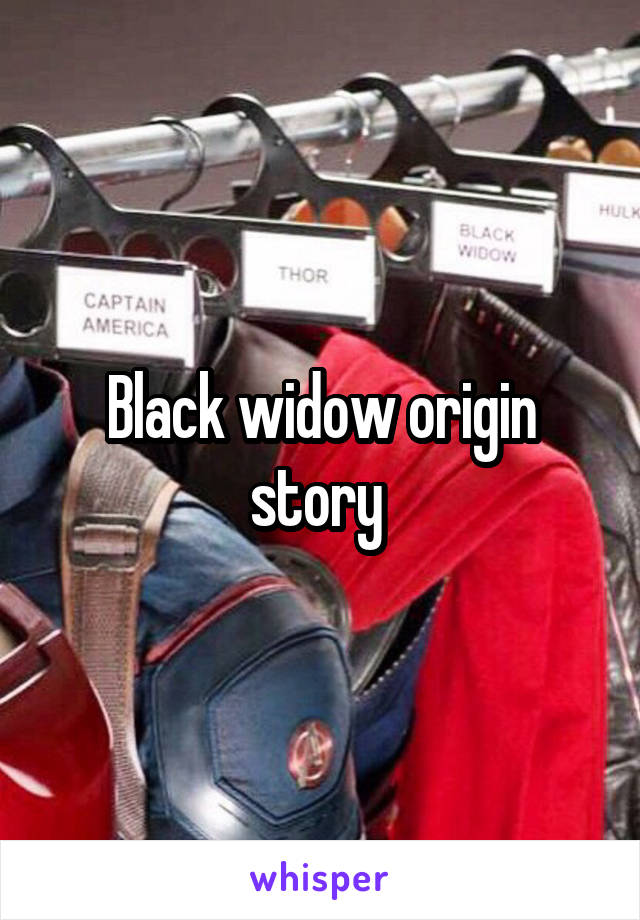 Black widow origin story 