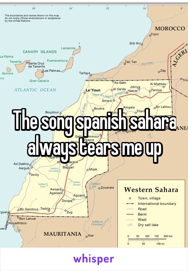 The song spanish sahara always tears me up