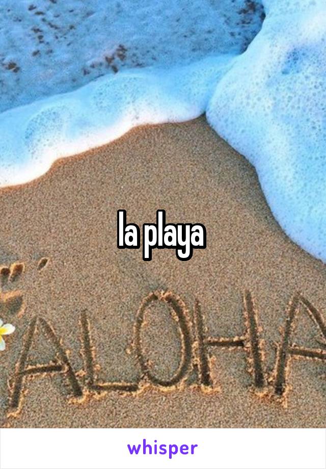 la playa 