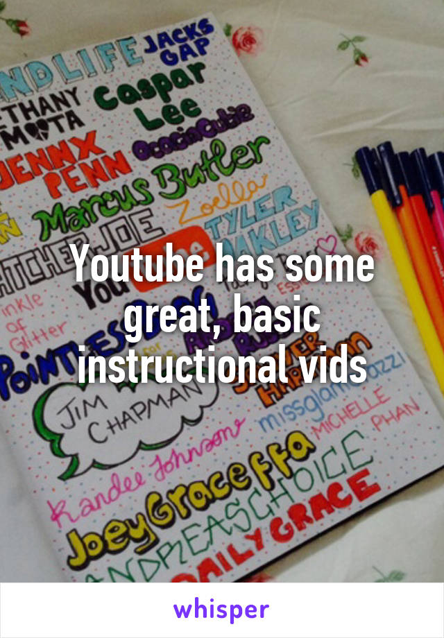 Youtube has some great, basic instructional vids