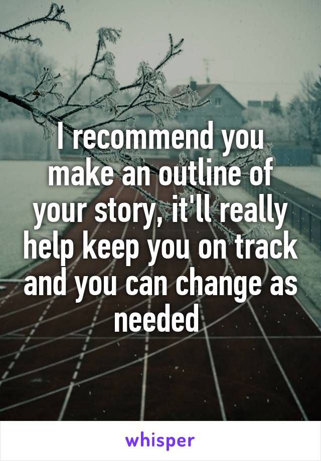 I recommend you make an outline of your story, it'll really help keep you on track and you can change as needed 
