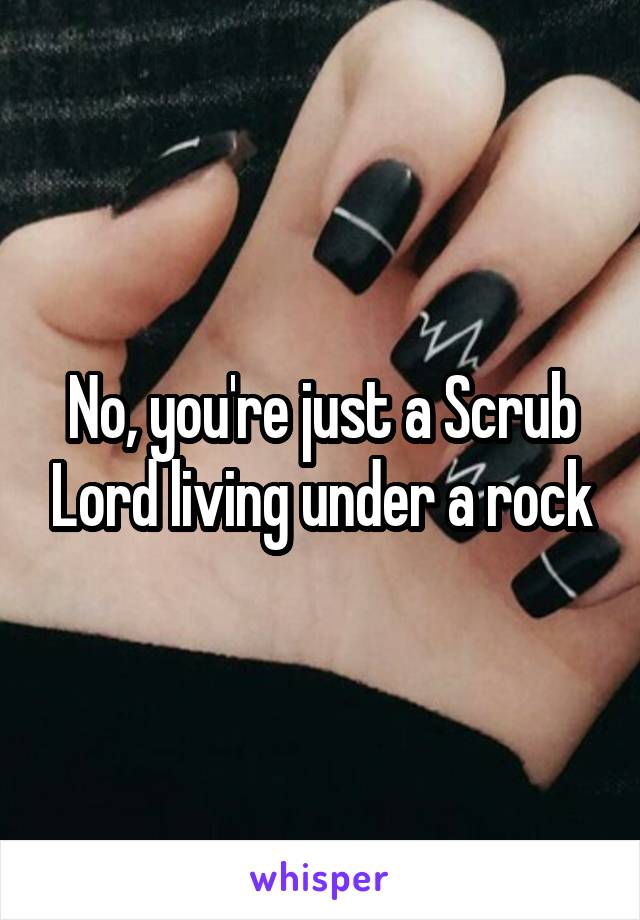 No, you're just a Scrub Lord living under a rock