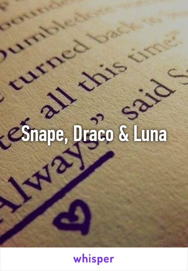 Snape, Draco & Luna