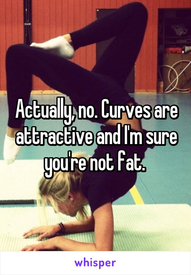 Actually, no. Curves are attractive and I'm sure you're not fat. 