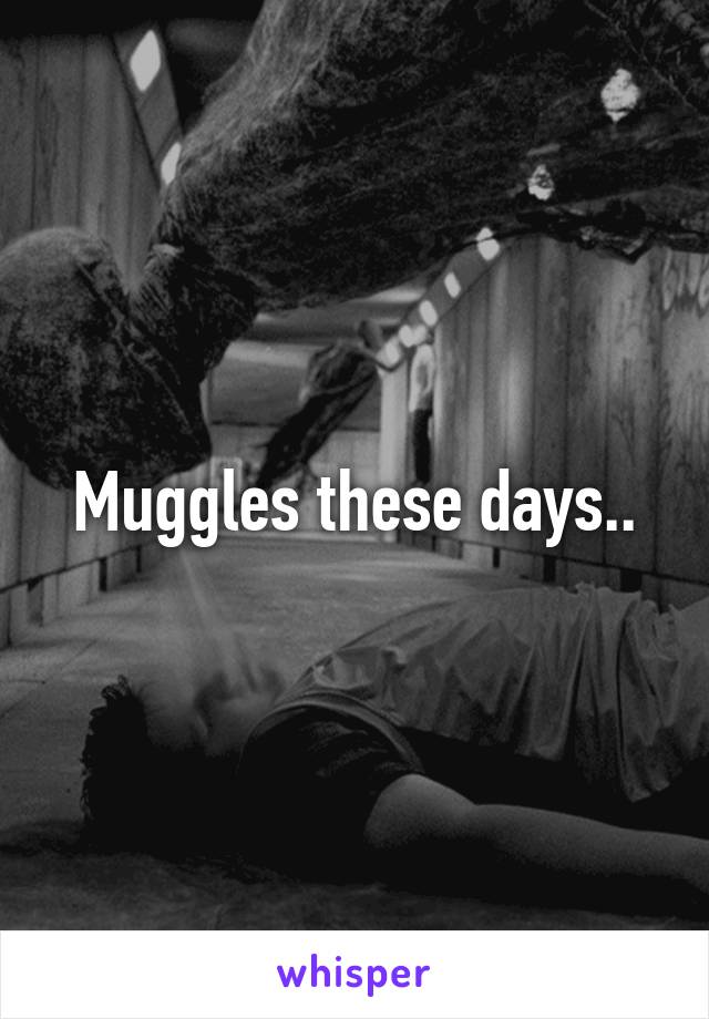 Muggles these days..