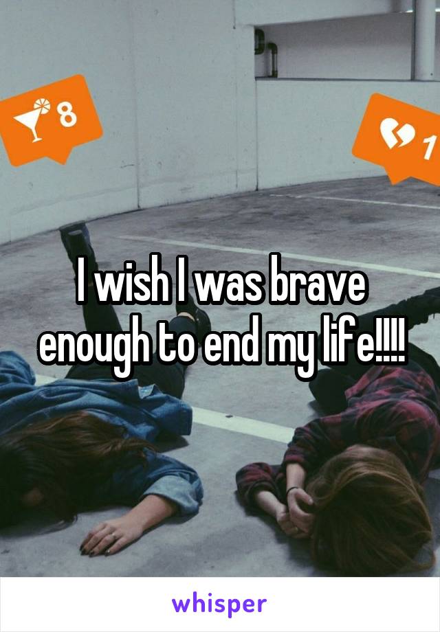 I wish I was brave enough to end my life!!!!