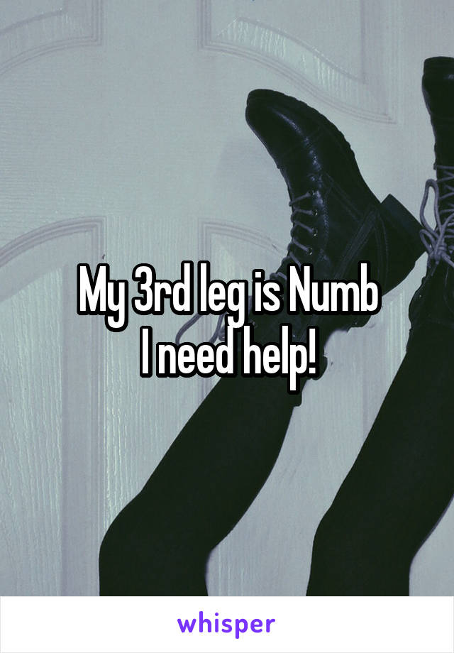 My 3rd leg is Numb
I need help!