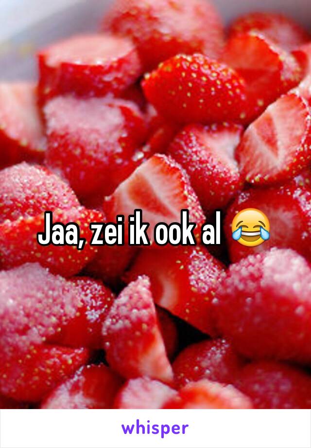 Jaa, zei ik ook al 😂