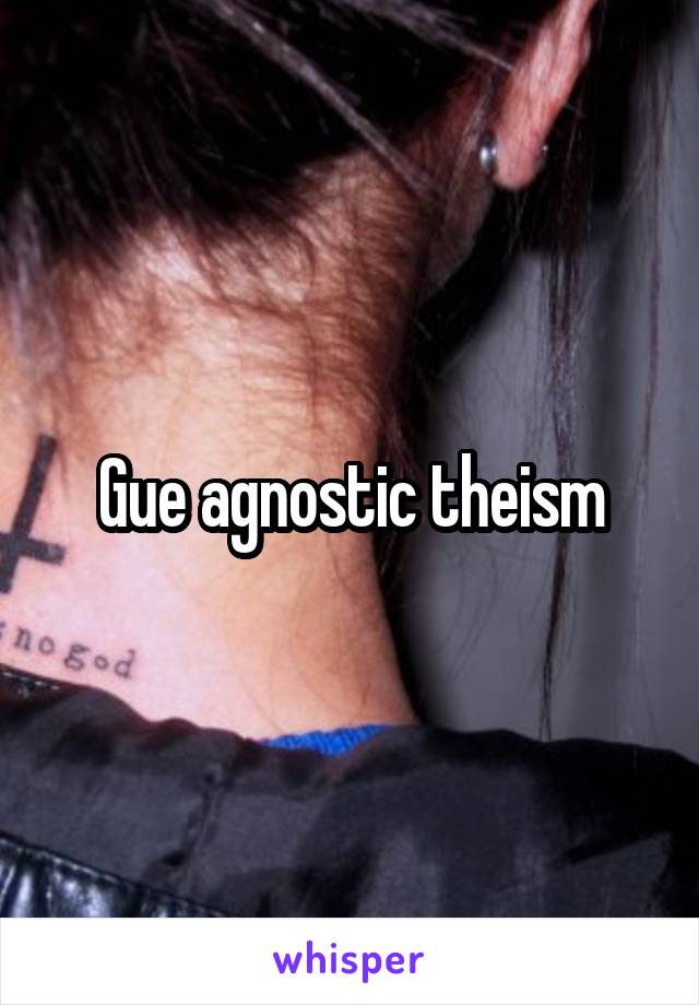 Gue agnostic theism