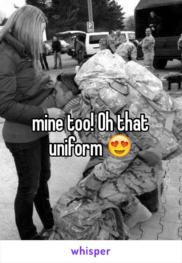 mine too! Oh that uniform 😍