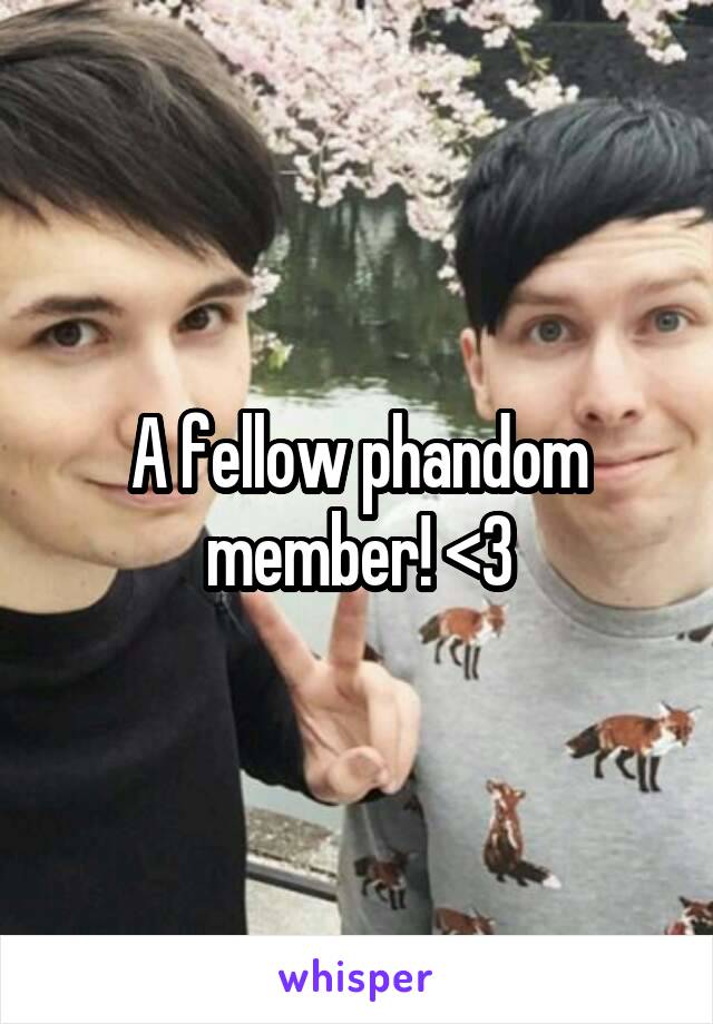 A fellow phandom member! <3