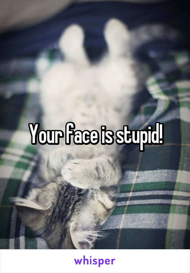 Your face is stupid!