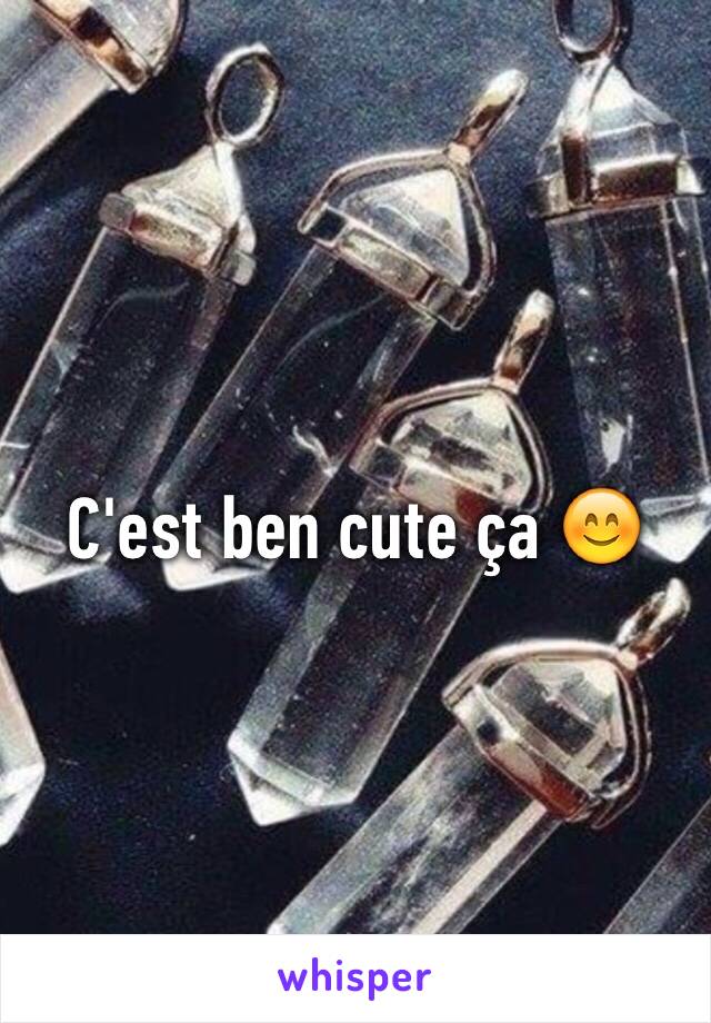 C'est ben cute ça 😊