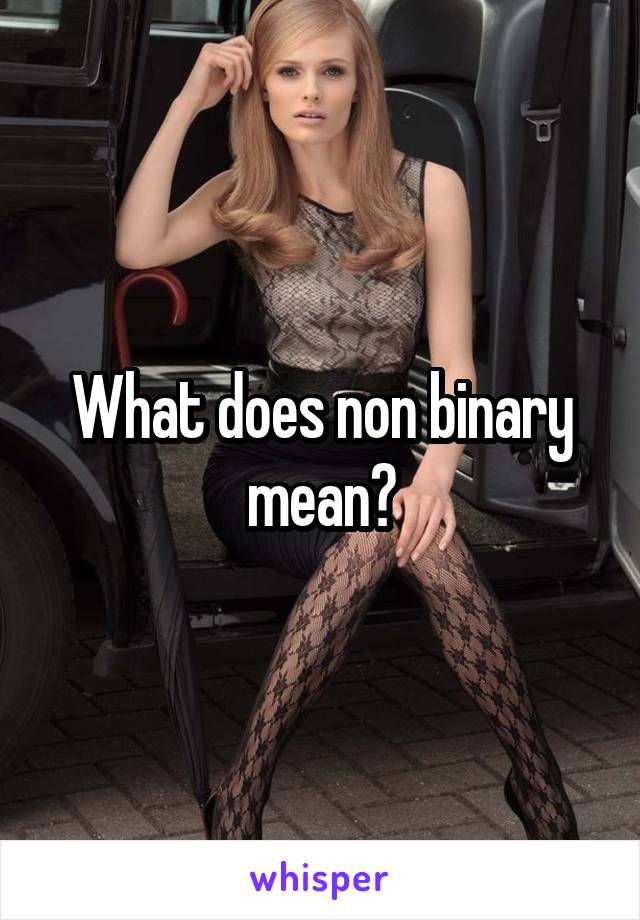 What does non binary mean?