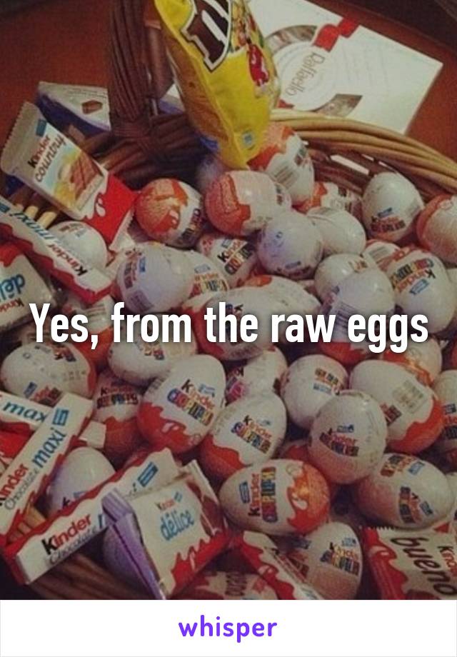 Yes, from the raw eggs