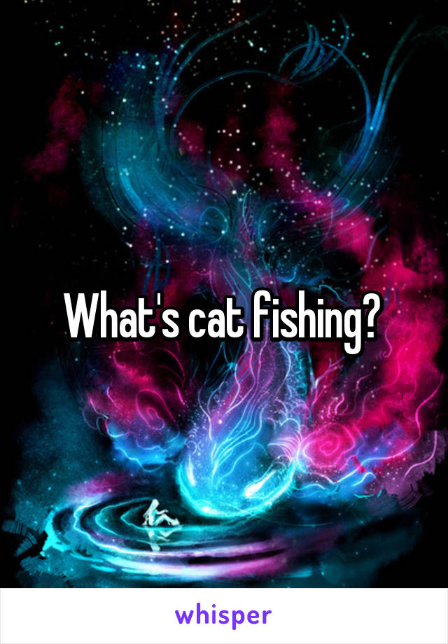 What's cat fishing? 