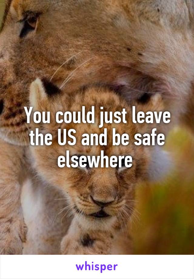 You could just leave the US and be safe elsewhere 