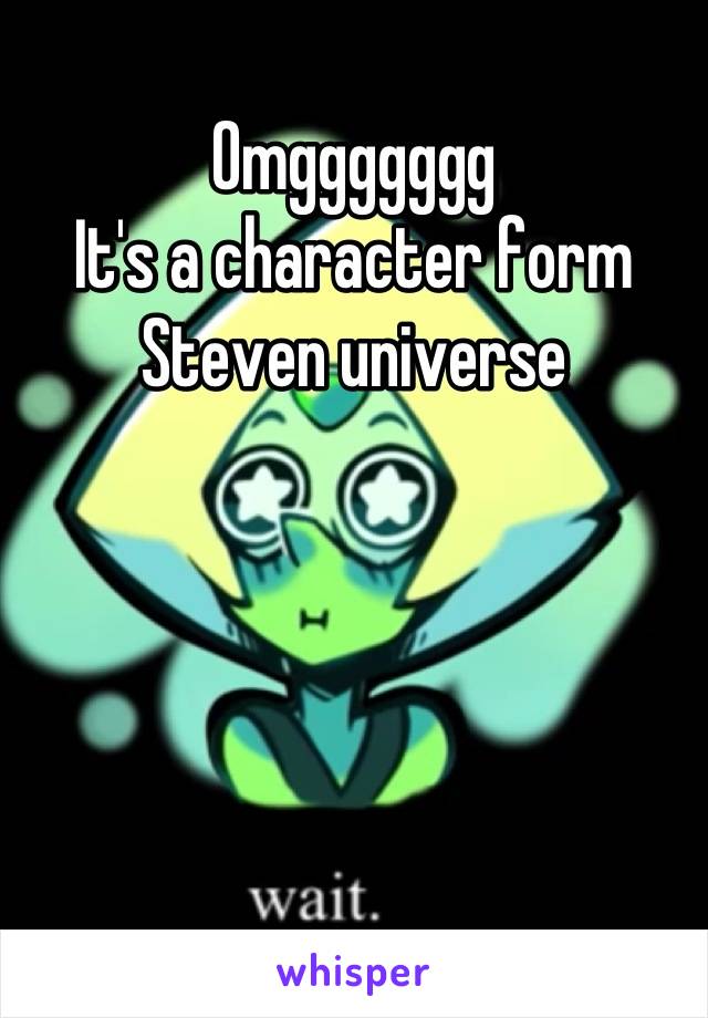 Omggggggg
It's a character form Steven universe