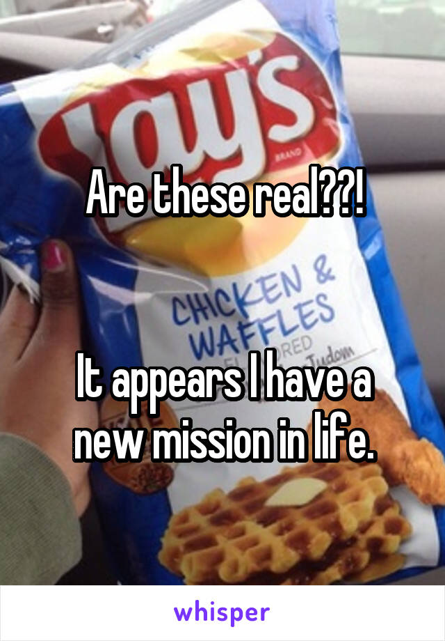 Are these real??!


It appears I have a new mission in life.