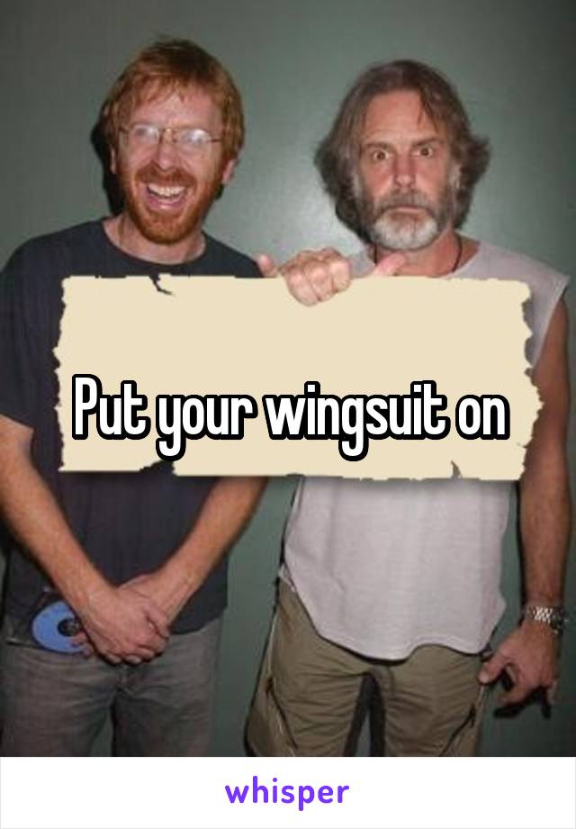Put your wingsuit on