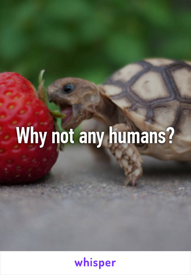 Why not any humans?