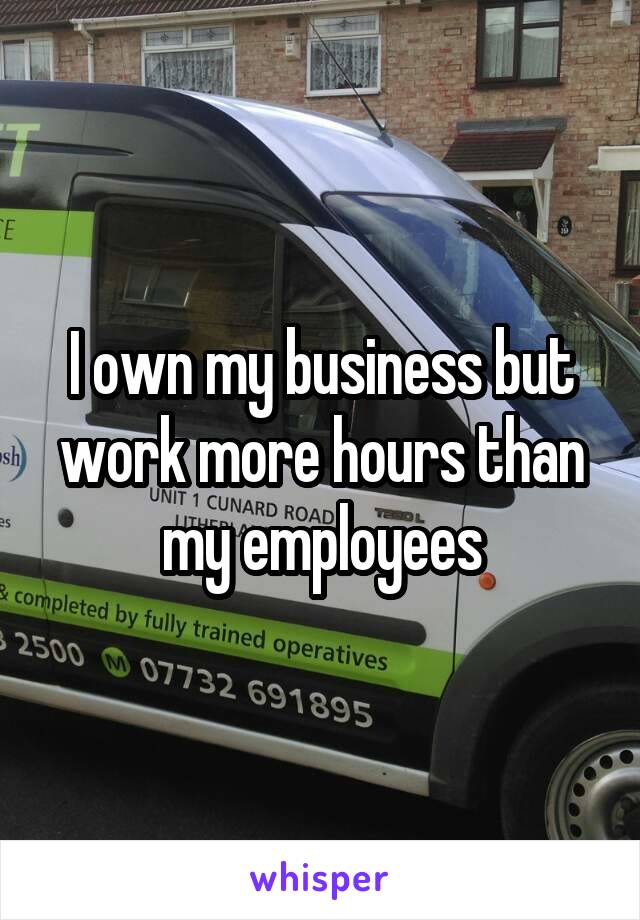 I own my business but work more hours than my employees