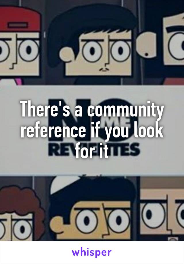There's a community reference if you look for it