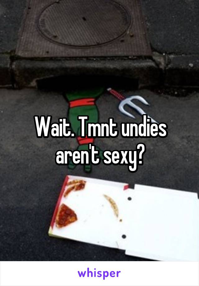 Wait. Tmnt undies aren't sexy?