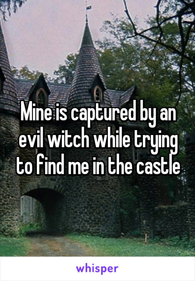 Mine is captured by an evil witch while trying to find me in the castle