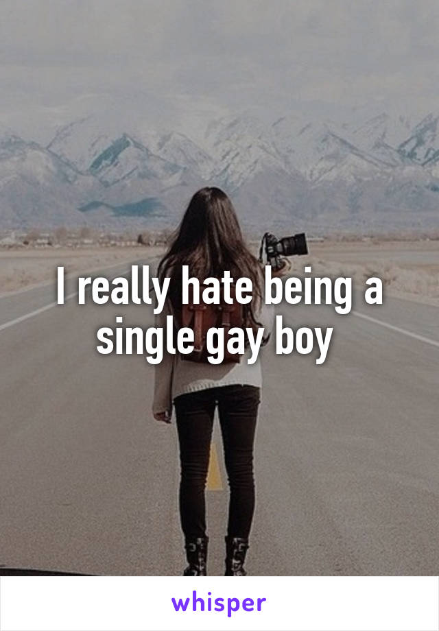 I really hate being a single gay boy 