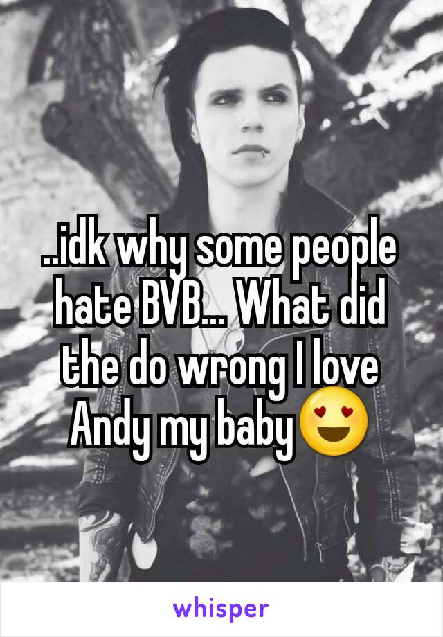 ..idk why some people hate BVB... What did the do wrong I love Andy my baby😍