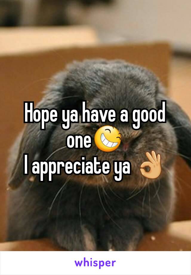 Hope ya have a good one😆
I appreciate ya 👌
