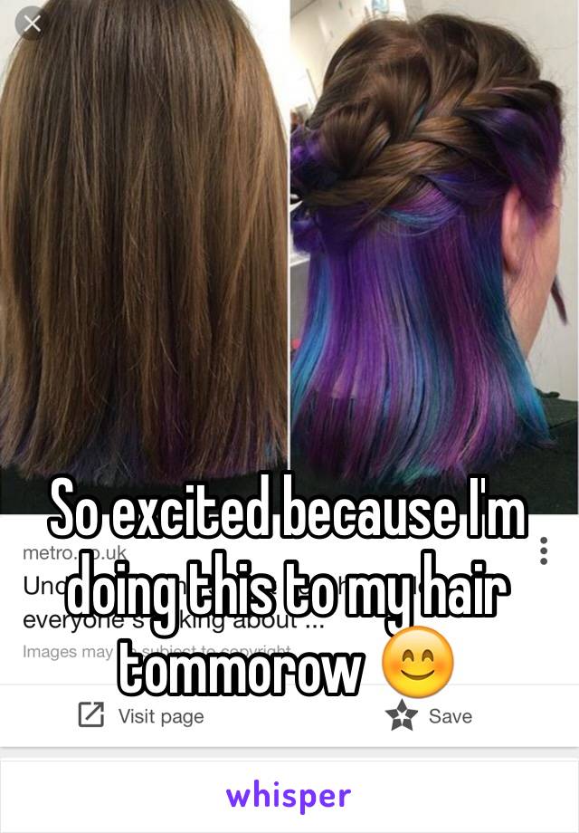 So excited because I'm doing this to my hair tommorow 😊