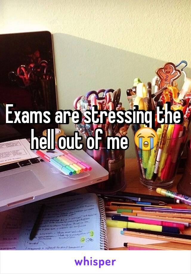 Exams are stressing the hell out of me 😭
