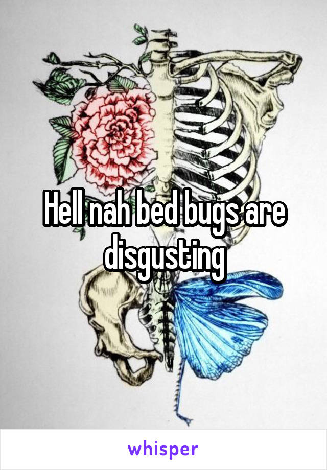 Hell nah bed bugs are disgusting