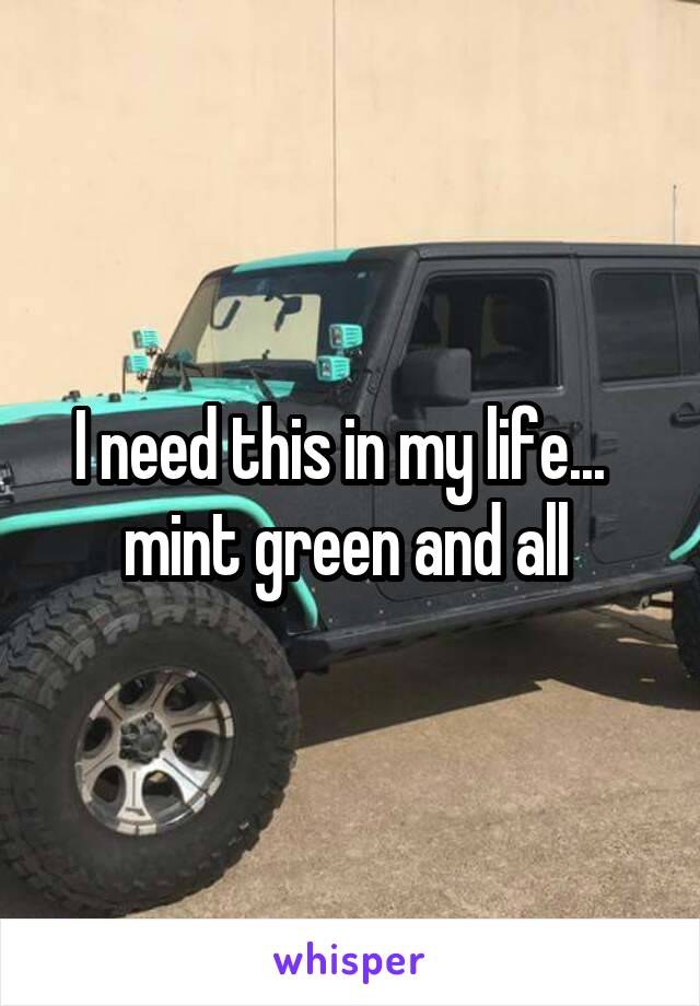 I need this in my life...   mint green and all 