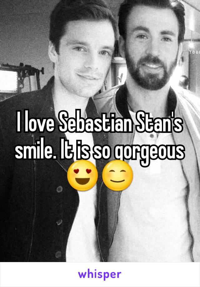 I love Sebastian Stan's smile. It is so gorgeous😍😊