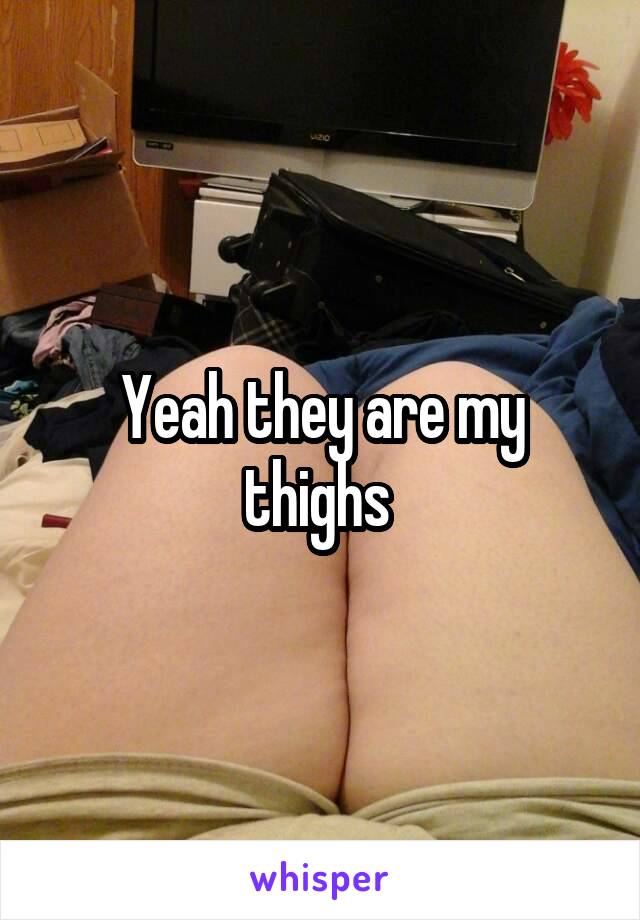 Yeah they are my thighs 