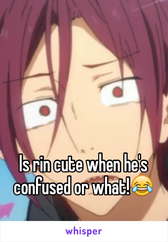 Is rin cute when he's confused or what!😂