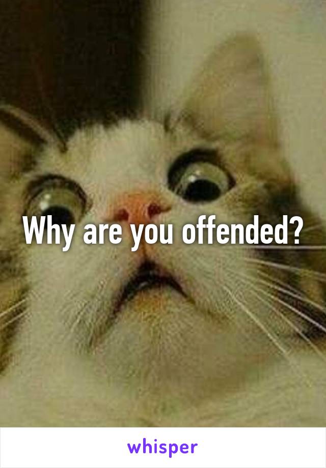 Why are you offended?