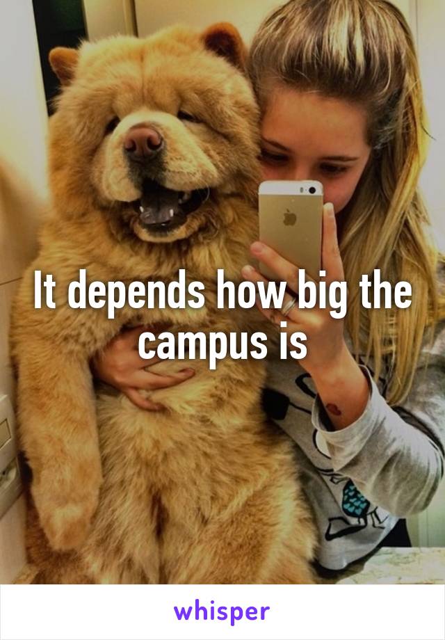 It depends how big the campus is