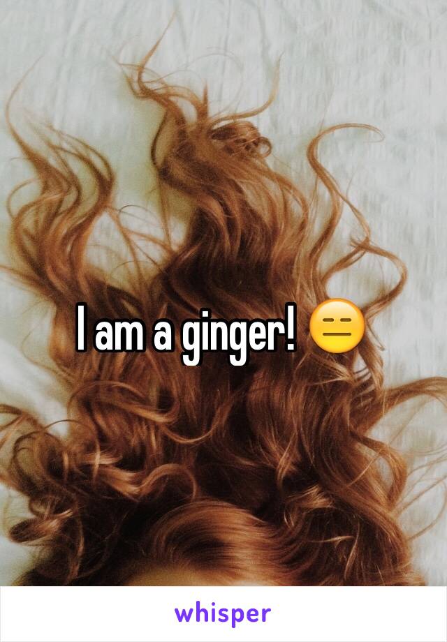 I am a ginger! 😑 