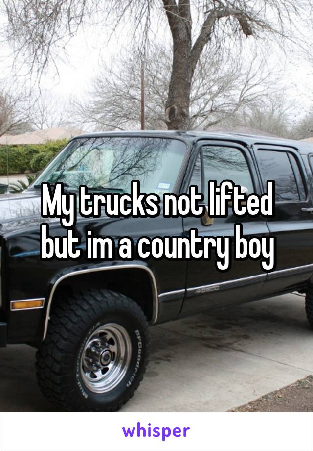 My trucks not lifted but im a country boy