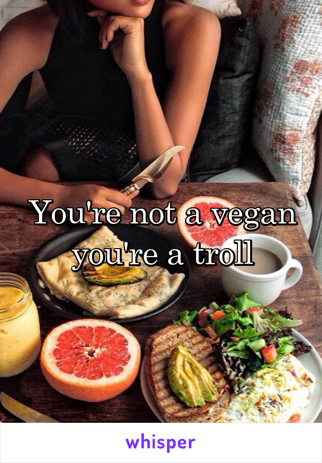 You're not a vegan you're a troll