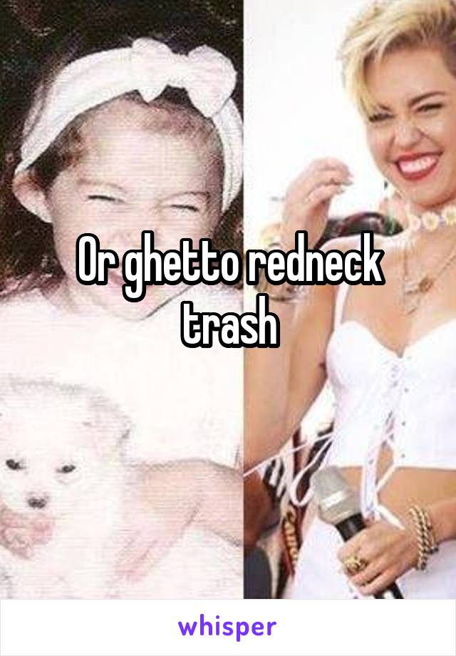 Or ghetto redneck trash
