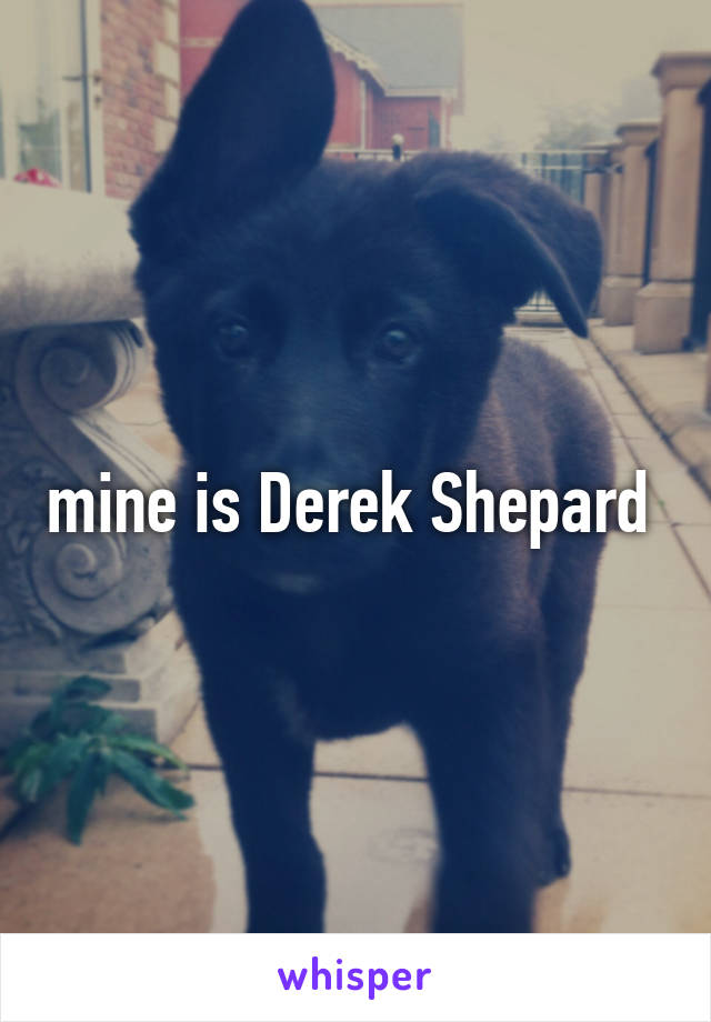 mine is Derek Shepard 