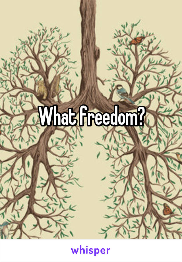 What freedom?
